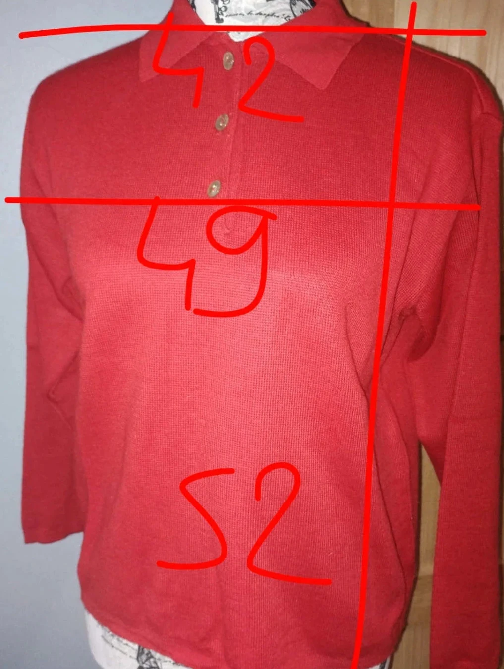 Polo feminino vermelho, Damart, lã, T38/40 – photo 8